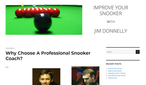Improve your Snooker with Jim Donnelly website